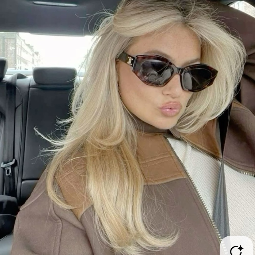 CELINE Triomphe Cat Eye Sunglasses 55mm Havana